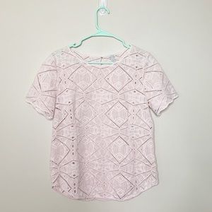 J crew pink cut out top